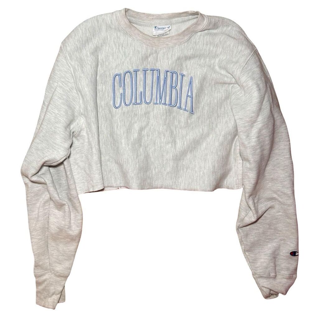 Champion Women's Grey and White Sweatshirt